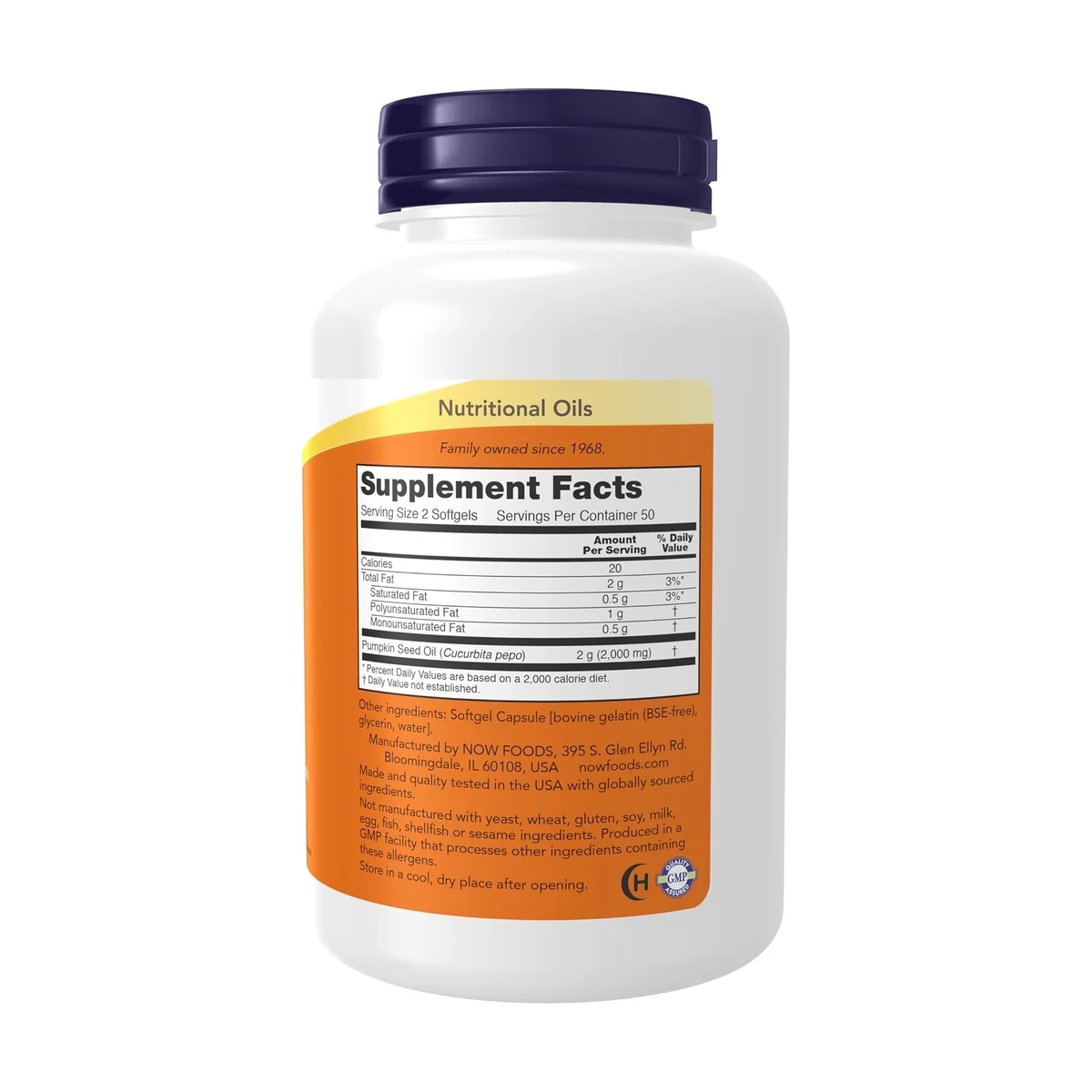 Aceite de Semilla de Calabaza 1000 mg x 100 softgels - Imagen 2
