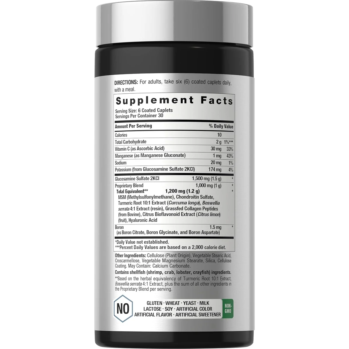 Glucosamina + Condroitina con MSM y Cúrcuma x 180 comprimidos - Imagen 2