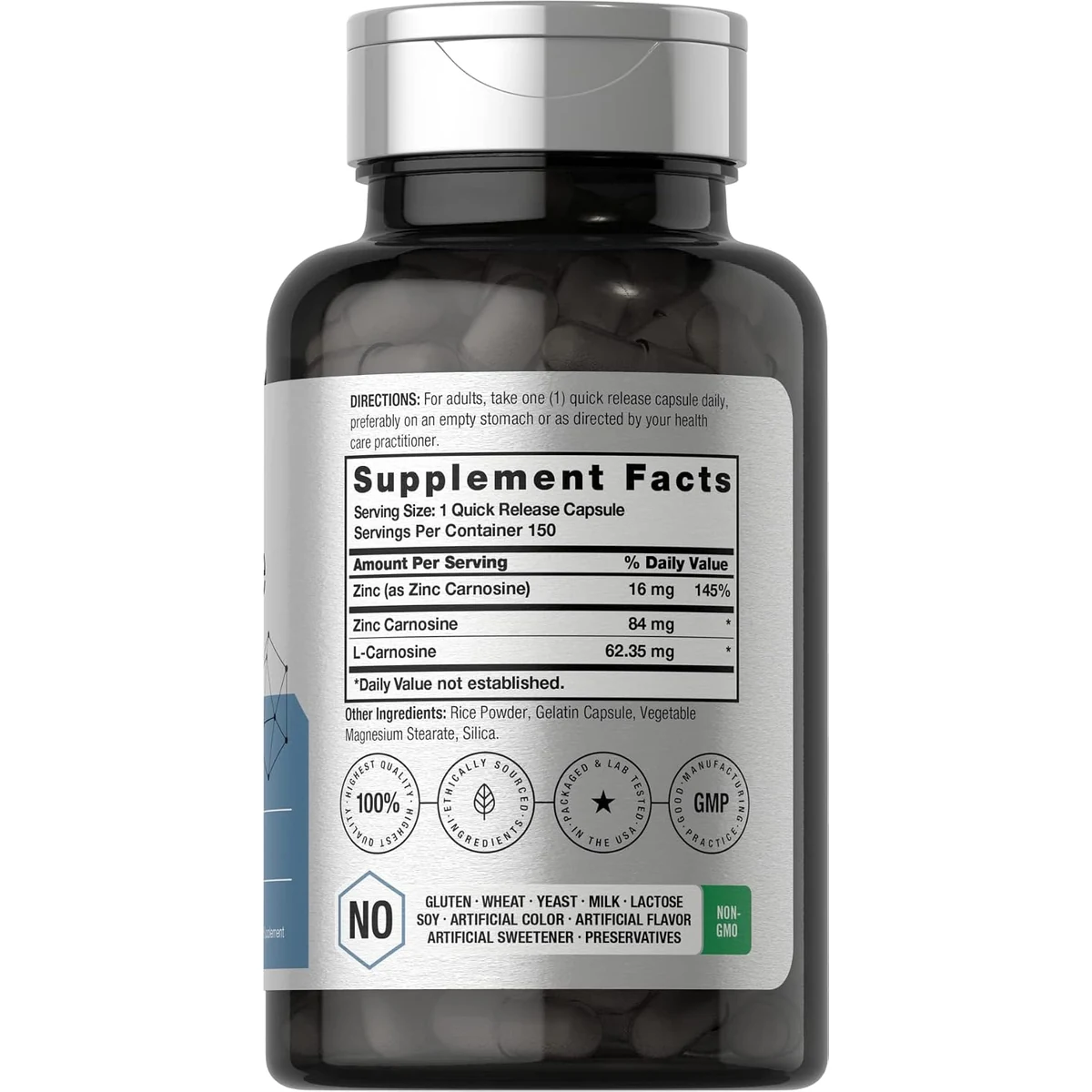 Zinc Carnosina 84 mg x 150 cápsulas - Imagen 2