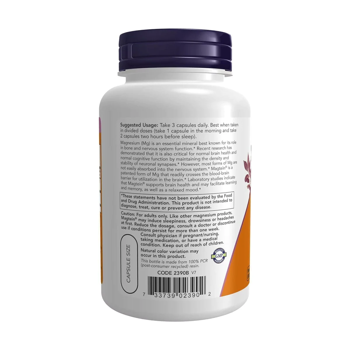 Magtein (Treonato de Magnesio) 2000 mg x 90 cápsulas - Imagen 3