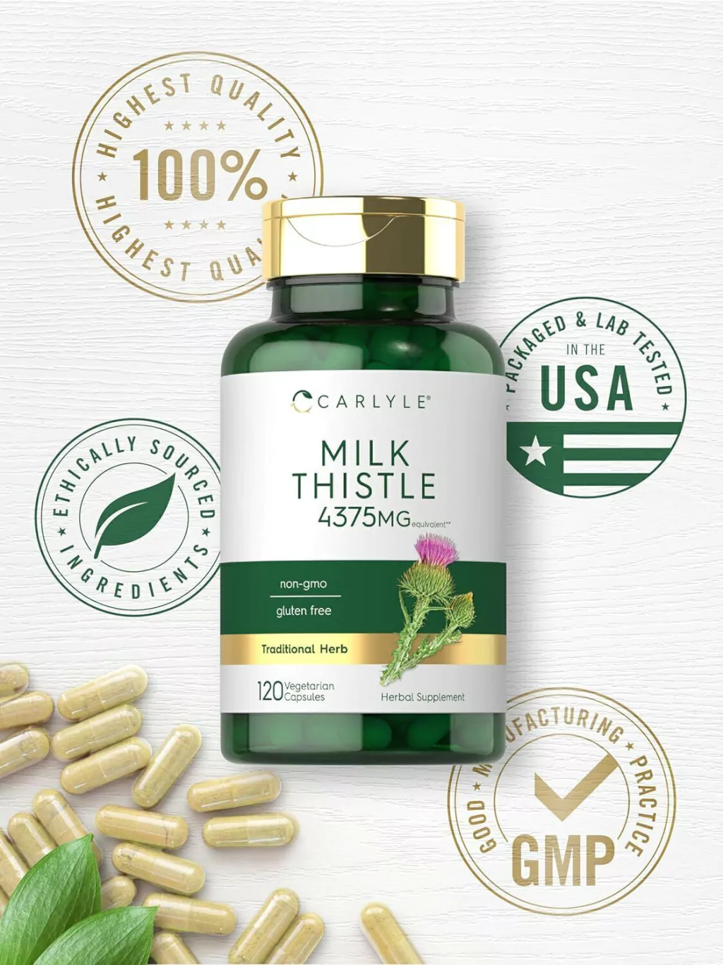 Cardo Mariano (Milk Thistle) 4375 mg x 120 cápsulas - Imagen 3