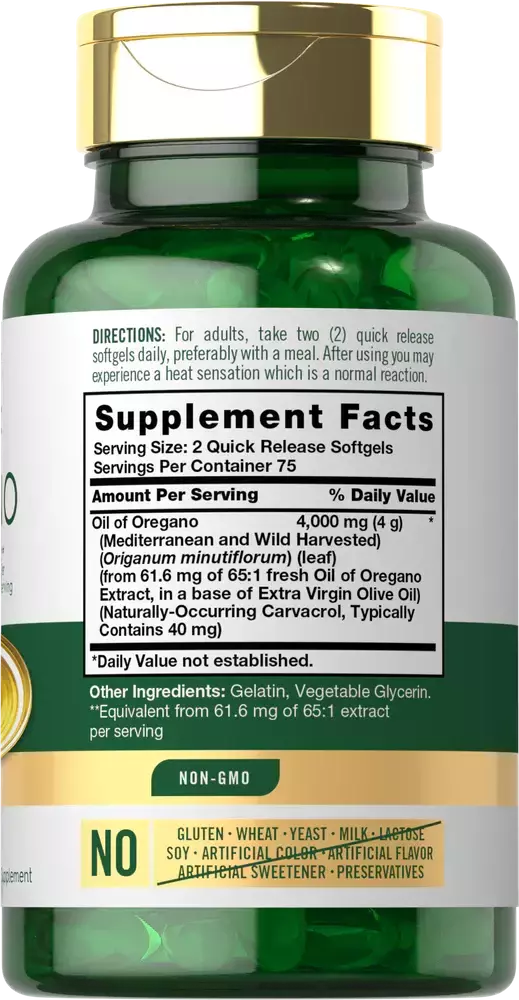 Aceite de Orégano 4000 mg x 150 softgels - Imagen 2
