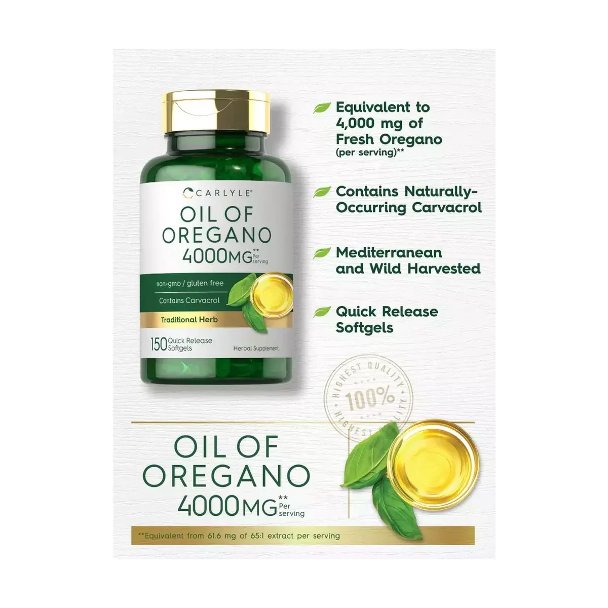 Aceite de Orégano 4000 mg x 150 softgels - Imagen 5